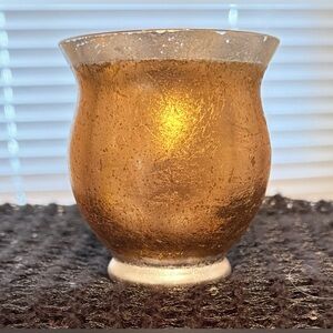 Vintage PartyLite Gold/Silver Mercury Glass Votive Holder